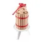 VEVOR 1.6 Gal/6L Fruit Wine Press, Solid Wood Basket with 8 Blocks, Heavy Duty Manual Juice Maker, Cider Apple Grape Tincture Honey Olive Oil Making Press with Handle for Kitchen, Home