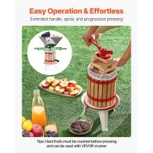 Fruit Wine Press Manual Press for Wine Making 1.6 Gal/6L Wood Basket