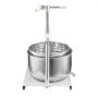 VEVOR 3.17 Gal/12L Fruit Wine Press, 2 Stainless Steel Barrels, Manual Juice Maker, Cider Apple Grape Tincture Honey Olive Oil Making Press with Triangular Handle for Outdoor Kitchen Home