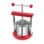 VEVOR 0.44 Gal/1.65L Fruit Wine Press, 2 Stainless Steel Barrels, Manual Juice Maker, Cider Apple Grape Tincture Honey Olive Oil Making Press with T-Handle for Outdoor Kitchen Home