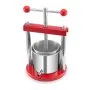 VEVOR 0.44 Gal/1.65L Fruit Wine Press, 2 Stainless Steel Barrels, Manual Juice Maker, Cider Apple Grape Tincture Honey Olive Oil Making Press with T-Handle for Outdoor Kitchen Home