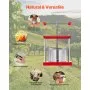 VEVOR 0.8 Gal/3L Fruit Wine Press, 2 Stainless Steel Barrels, Manual Juice Maker, Cider Apple Grape Tincture Honey Olive Oil Making Press with T-Handle for Outdoor Kitchen Home