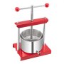 VEVOR 0.8 Gal/3L Fruit Wine Press, 2 Stainless Steel Barrels, Manual Juice Maker, Cider Apple Grape Tincture Honey Olive Oil Making Press with T-Handle for Outdoor Kitchen Home
