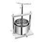 VEVOR 1.45 Gal/5L Fruit Wine Press, 2 Stainless Steel Barrels, Manual Juice Maker, Cider Apple Grape Tincture Honey Olive Oil Making Press with Triangular Handle for Outdoor Kitchen Home