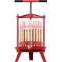 VEVOR Fruit Wine Press, 3.2Gal/12L, Cast Iron Manual Grape Presser for Wine Making, Cider Tincture Vegetables Honey Olive Oil Press with Beech Wood Hollow Basket T-Handle 0.1" Thick Plate 3 Feet