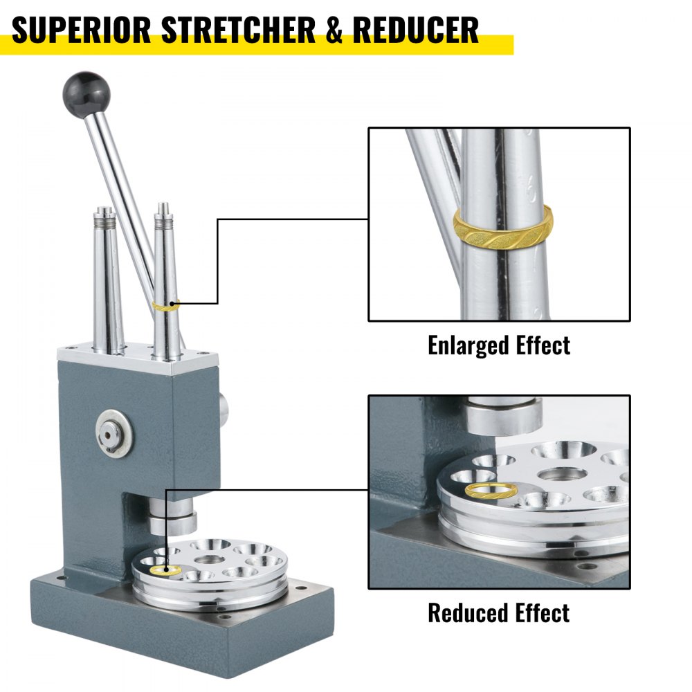 VEVOR Jewelry Ring Stretcher Reducer Enlarger Machine Adjustment Sizer Tool 4-14