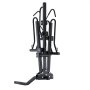 black VEVOR hitch mount bike rack with adjustable bars and secure clamps.