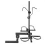 VEVOR hitch mount bike rack with sturdy steel construction, adjustable hooks, and wheel holders.