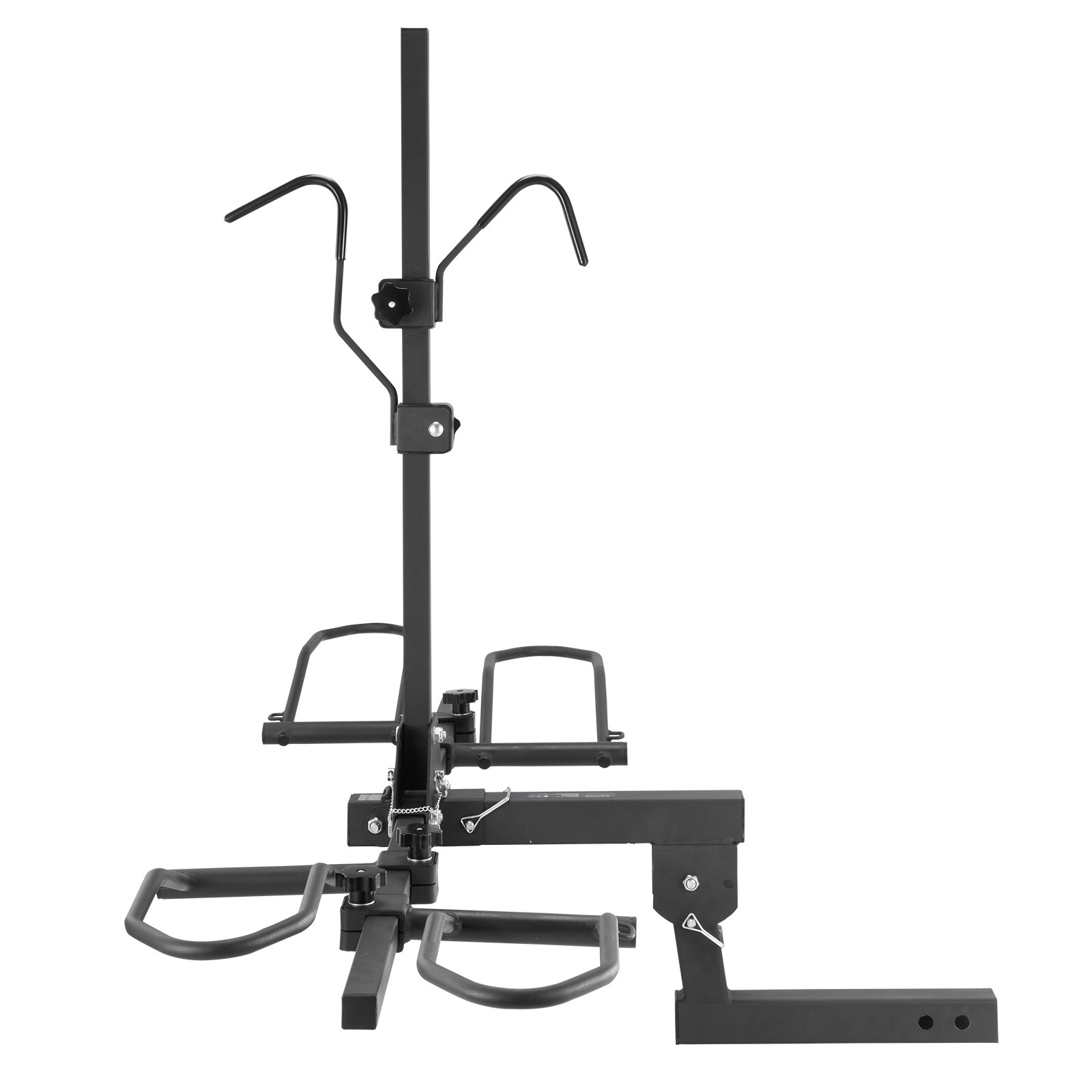 VEVOR hitch mount bike rack with adjustable hooks and sturdy frame for secure bike transport