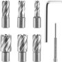 VEVOR Mag Drill, 550RPM No-load Speed Electromagnetic Drill Press, 2.16" Depth 1.57" Dia Magnetic Core Drill, 2700LBS Boring Tool Drill Press, 1100W Drill Press, 6 PCS Power Magnetic Drill Presses