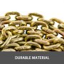 VEVOR Tow Chain 8mmx6.3m Grade 70 Chain 4700lbs Capacity Logging Chain with Safety Grab Hooks Zinc Plated Heavy Duty Chain for Logging Binder Tie Down Transport Flatbed Truck Trailer Safety
