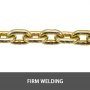 VEVOR Tow Chain 8mmx6.3m Grade 70 Chain 4700lbs Capacity Logging Chain with Safety Grab Hooks Zinc Plated Heavy Duty Chain for Logging Binder Tie Down Transport Flatbed Truck Trailer Safety