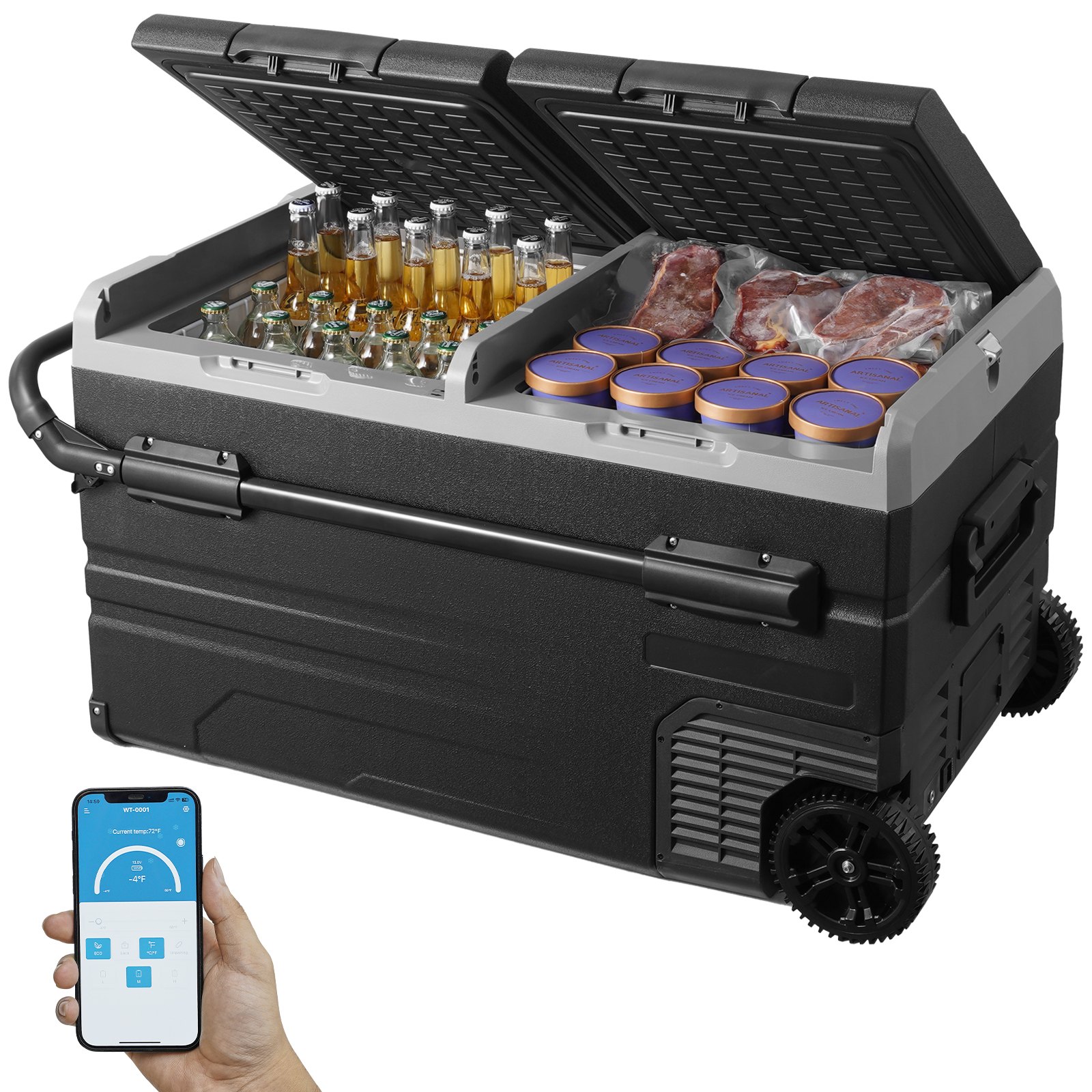Portable Car Refrigerator Freezer Compressor 115 L Dual Zone for Car Home Portable Car Refrigerator Freezer Compressor 115 L Dual Zone for Car Home