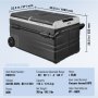 VEVOR Car Refrigerator, 12 Volt Car Refrigerator Fridge, 115 L Dual Zone Portable Freezer with Wheels and Handle, -4℉-68℉, 12/24V DC and 100-240V AC Compressor Cooler for Outdoor, Camping