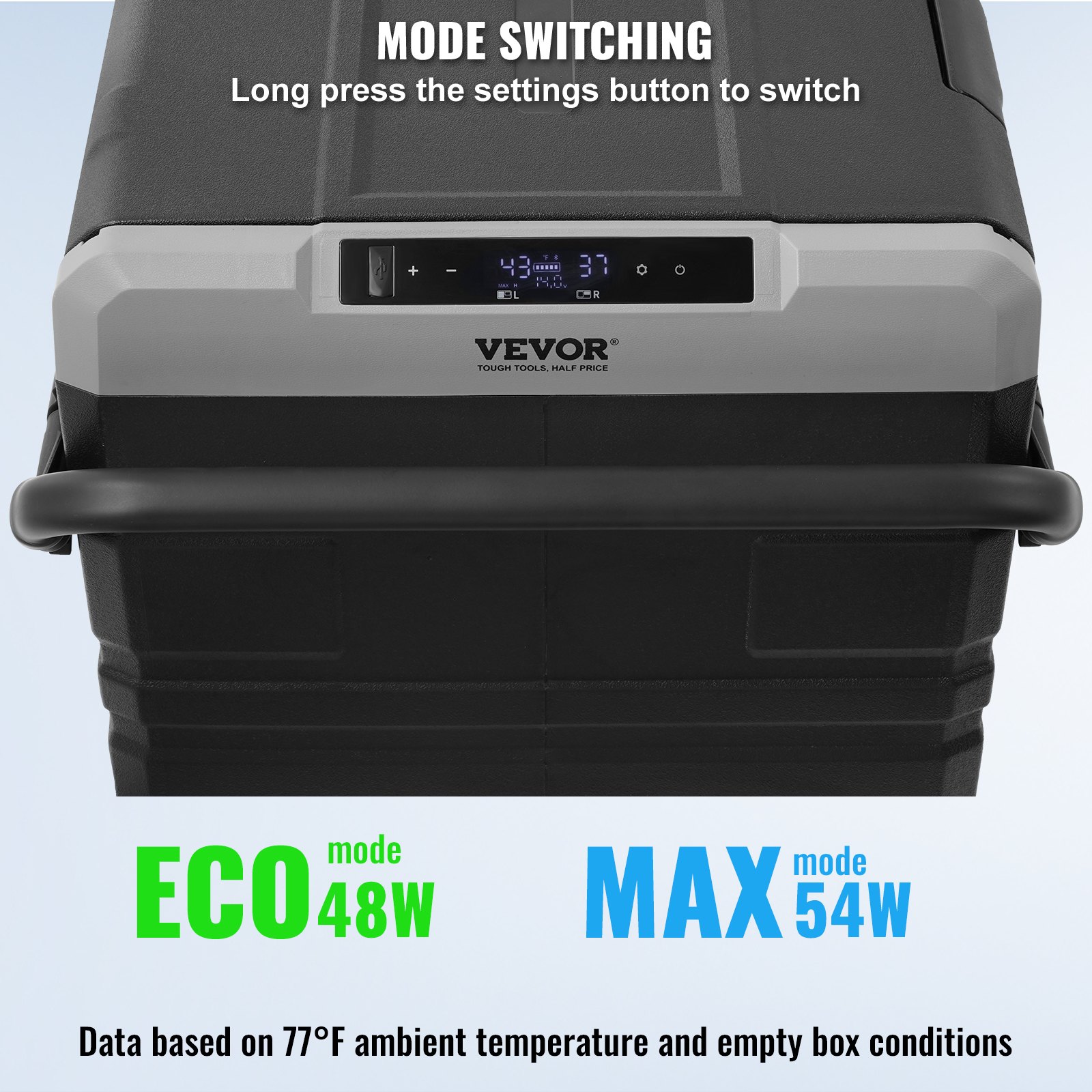 VEVOR Car Refrigerator, 12 Volt Car Refrigerator Fridge, 115 L Dual Zone Portable Freezer with Wheels and Handle, -4℉-68℉, 12/24V DC and 100-240V AC Compressor Cooler for Outdoor, Camping