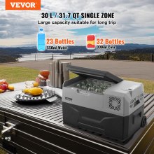 VEVOR Portable Car Refrigerator Freezer Compressor 30 L Single Zone for Car Home