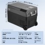 VEVOR Portable Car Refrigerator, with Ice Making Function, 12 Volt Car Refrigerator Fridge, 37 QT Single Zone Portable Freezer, -4℉-68℉ Adjustable Temperature, with Casters for Camping, Car, RV