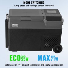 VEVOR Portable Car Refrigerator Freezer w/ Ice Making Function 37QT Single Zone