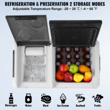 VEVOR Portable Car Refrigerator Freezer w/ Ice Making Function 36 L Dual Zone