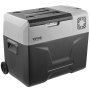 VEVOR Car Refrigerator, 12 Volt Car Refrigerator Fridge, 40 L Single Zone Portable Freezer with Wheels and Handle, -4℉-68℉, 12/24V DC and 100-240V AC Compressor Cooler for Outdoor, Camping