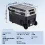 VEVOR Portable Car Refrigerator, 12 Volt Car Refrigerator Fridge, 50 L / 52.8 QT Dual Zone Portable Freezer, -4℉-68℉ Adjustable Temperature, Compressor Cooler for Home, Outdoor, Camping, RV, Car
