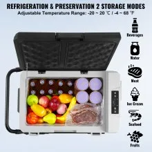 VEVOR Compresor Congelador Refrigerador Portátil para Auto 60 L Zona Única para Auto Hogar