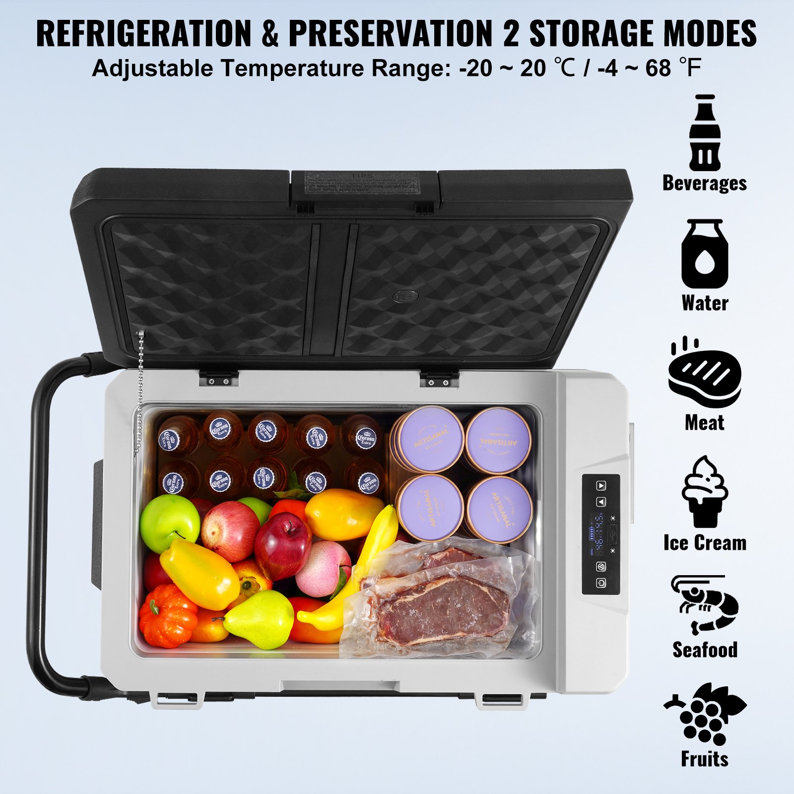Portable Car Refrigerator Freezer Compressor 60 L Single Zone for Car Home Portable Car Refrigerator Freezer Compressor 60 L Single Zone for Car Home