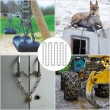 VEVOR Grade 30 Chain 1/4 Inch by 100Ft Length Grade 30 Proof Coil Chain Zinc Plated Grade 30 Chain for Towing Logging Agriculture and Guard Rails