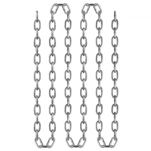 VEVOR Grade 30 Chain 0.25 Inch by 20Ft Length Grade 30 Proof Coil Chain Zinc Plated Grade 30 Chain for Towing Logging Agriculture and Guard Rails