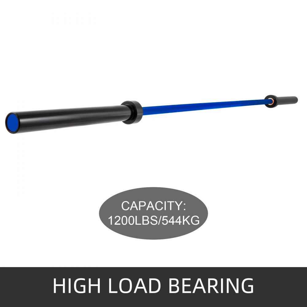 Vevor 2m  Barbell Blue 15KG  Weight Lifting Bar Workout Fitness Exercise Bench Press Bar for Weight Lifting  Bar Weight Bar Bench Lifting Squat with Buckles and Clamps