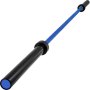 VEVOR Olympic Barbell 33 lbs Lifting Full Body Workout Fitness Exercise Bench Press Bar Capacity 1200LBS for Weightlifting Powerlifting and Crossfit Olympic Bar Weight Bar Bench Press （Blue）