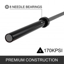 Vevor Barbell Bar Weight Lifting Strength/fitness Training For 2" Weight Plate
