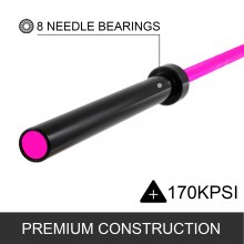 Olympic Barbell Greutate Bar Bench Press Lifting Squat Pink 15kg 1200lbs 2m