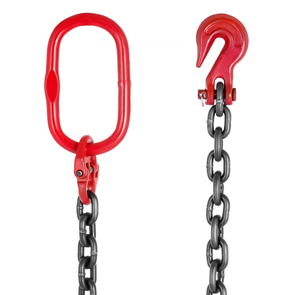 Chain Sling 1/2" X 10' G80 Sog Single Leg Grab Hooks Lifting Rigging