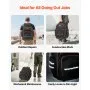 VEVOR Rolling Tool Backpack 45 Pockets Heavy Duty Roller Tool Bag on Wheels