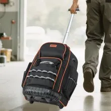 VEVOR Rolling Tool Backpack 72 Pockets Heavy Duty Roller Tool Bag on Wheels