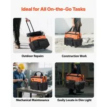 VEVOR Rolling Tool Bag 27 Pockets Heavy Duty Roller Tool Bag on Wheels