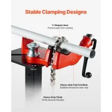 Screw Bench Chain Vise and Hitch Mount Vise Plate Holder 1/8-5 inch Capacity