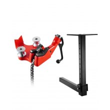 VEVOR Heavy-Duty Pipe Chain Vise, 1/8" - 5" Pipe Capacity, 26" Rugged Chain & Cast Iron Base, Hitch Mount Vise Plate Holder With Adjustable Height - Fits 2 inch x 2 inch Receiver