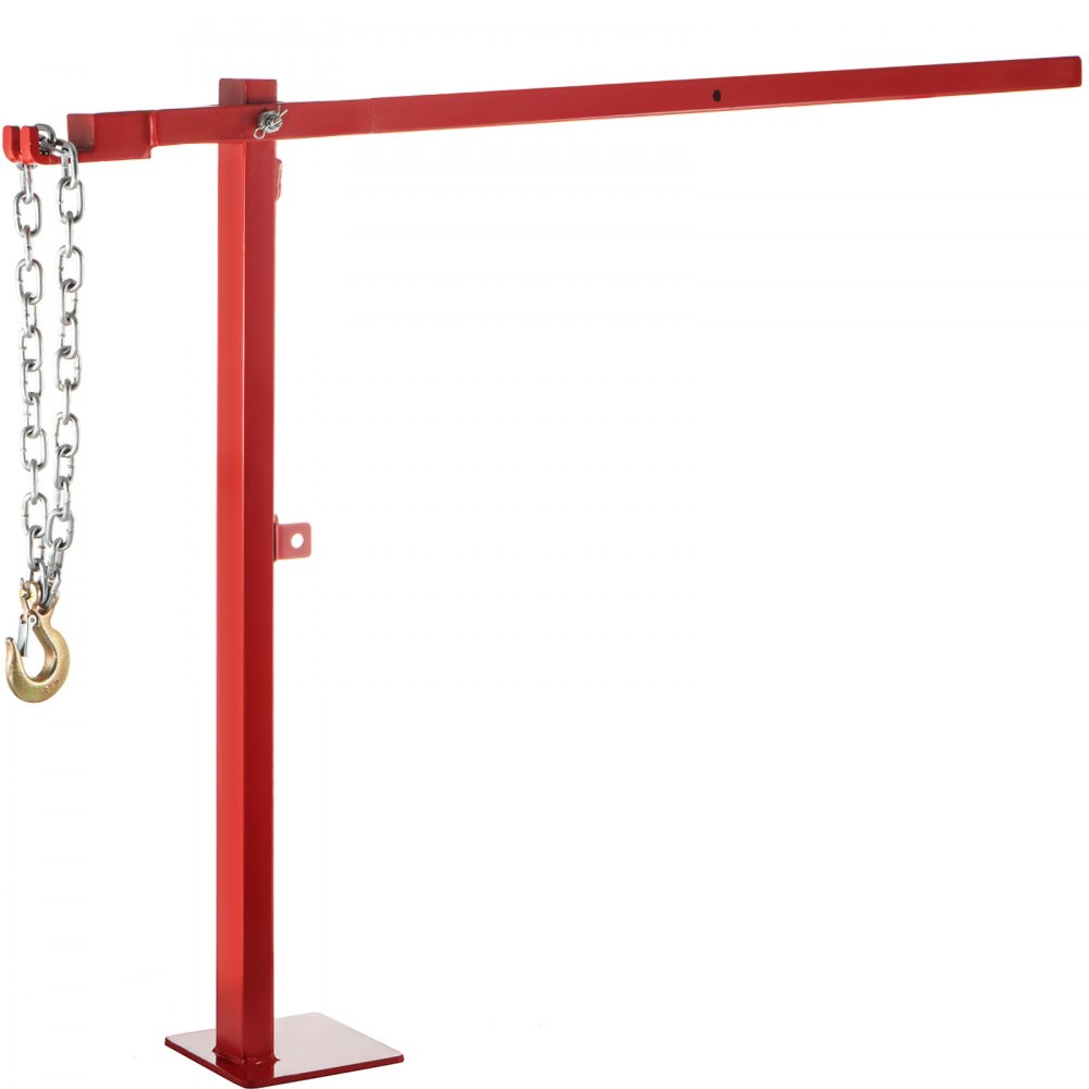 VEVOR Post Puller 42" Long Chain Fence Post Puller 32" Standing Frame Wood Post Puller Set with Lifting Chain Puller Stump Puller Fence Post Remover for Round Fence Post, Metal, Sign Post & Tree Stump