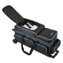 VEVOR Bowling Ball Bag, 3 Ball Double Roller Bowling Bag with Wheels, Featuring a Separate Compartment for Shoes (Up To US Size 16) & Oversized Accessory Pocket, Retractable Handle Extends to 1050 mm