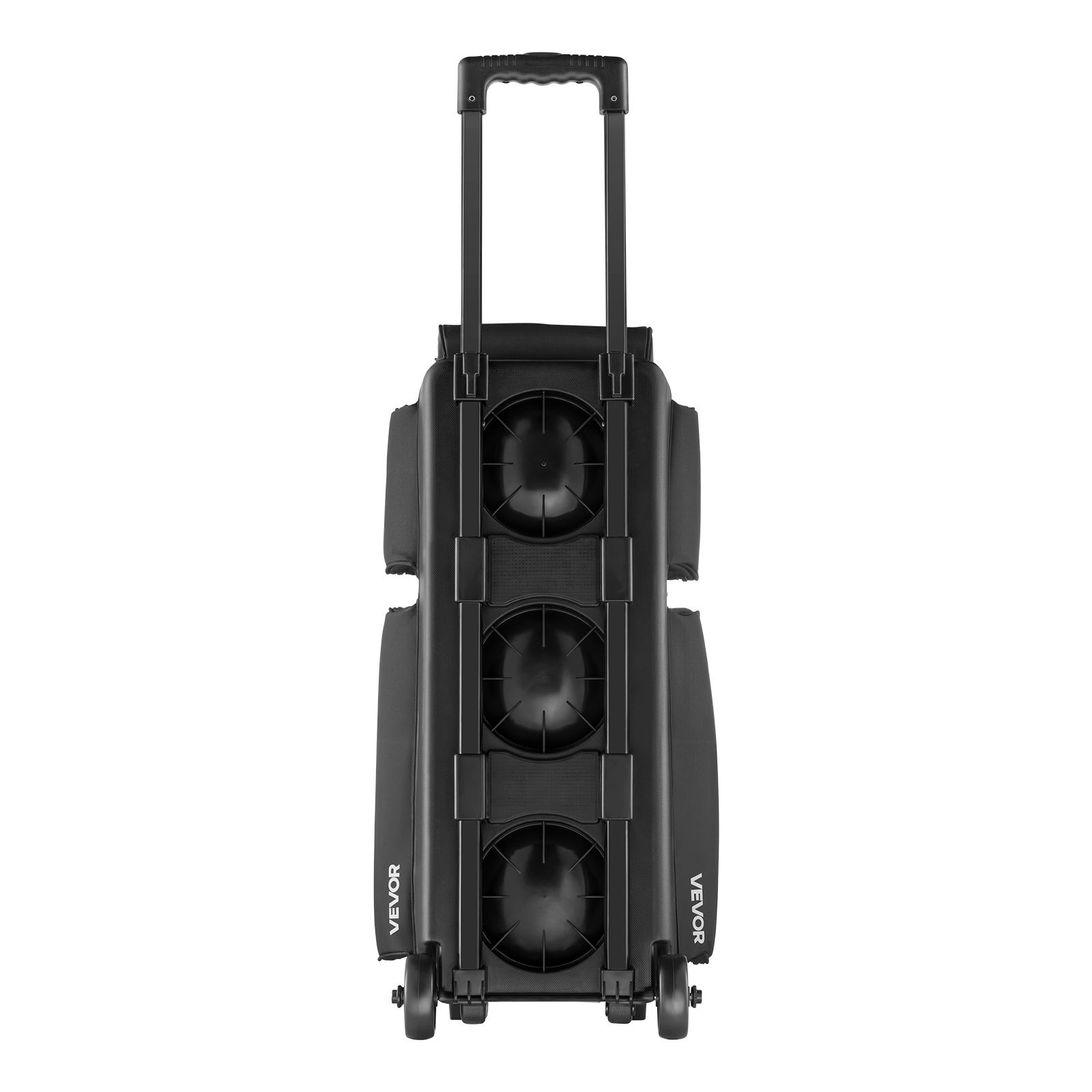 VEVOR Bowling Ball Bag, 3 Ball Double Roller Bowling Bag with Wheels, Featuring a Separate Compartment for Shoes (Up To US Size 16) & Oversized Accessory Pocket, Retractable Handle Extends to 1050 mm