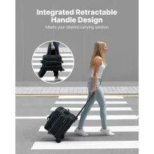 2 Ball Bowling Bag with Wheels Double Roller Bowling Bag with Shoe Compartment