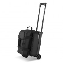 2 Ball Bowling Bag with Wheels Double Roller Bowling Bag with Shoe Compartment