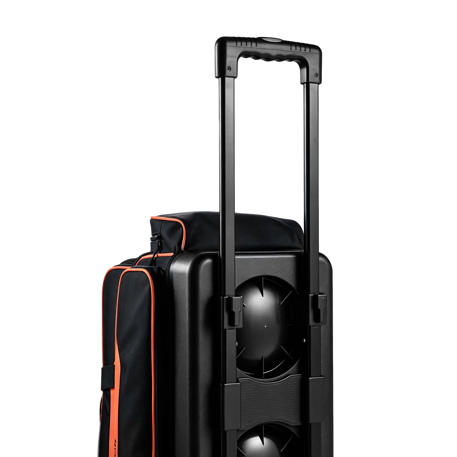 VEVOR 3 Ball Bowling Bag Double Roller Bag with Separate Shoe Compartment, for Bowling Shoes (Up To US Men Size 16), Rolling Ball Bag w/ Wheel, Accessory Pocket, Retractable Handle Extends to 40 in