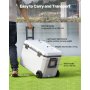 Portable Cooler 45 QT Insulated Wheeled Cooler 64 Can Capacity with Cup Holder