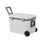 Portable Cooler 45 QT Insulated Wheeled Cooler 64 Can Capacity with Cup Holder