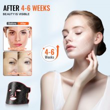 VEVOR Red Light Therapy for Face LED Face Mask Light Therapy with 3 Wavelengths