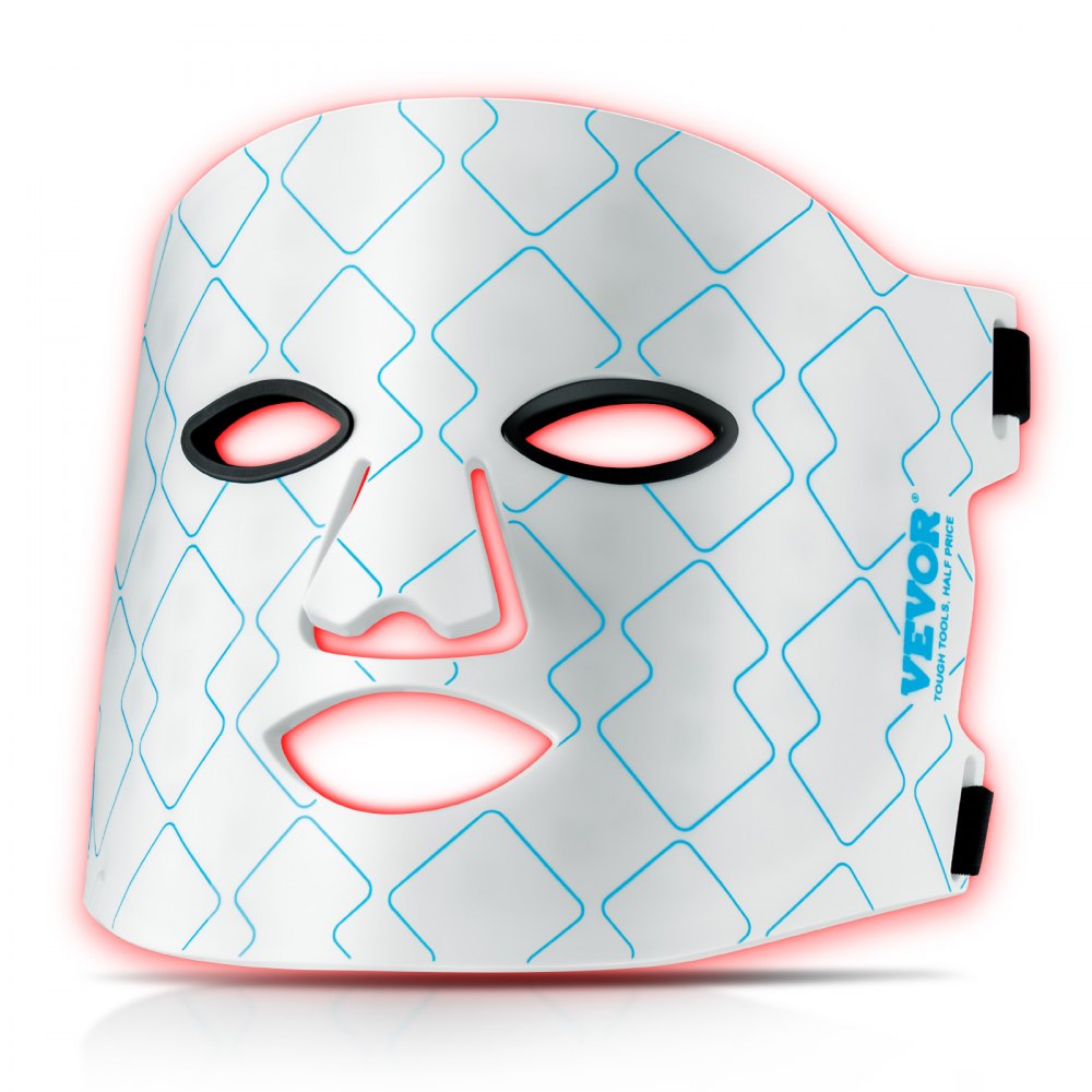 VEVOR Red Light Therapy Mask 7-farger LED Face Mask Light Therapy med 850nm NIR