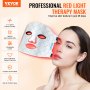 Máscara de terapia de luz roja VEVOR Máscara facial de terapia de luz LED de 7 colores con 850 nm NIR